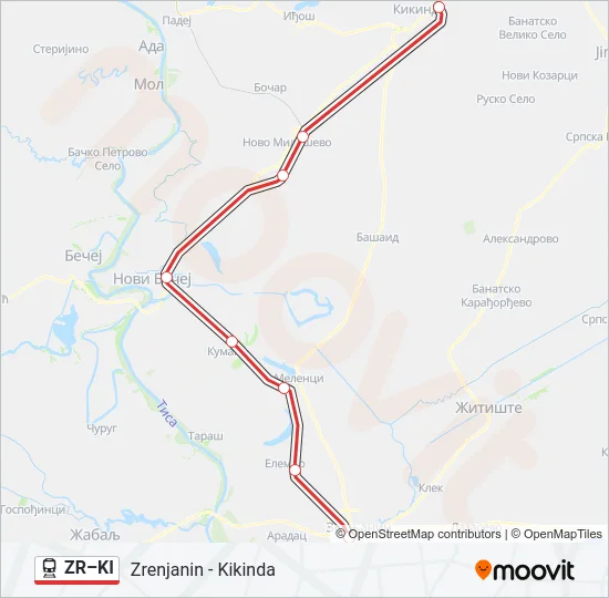 ZR–KI Train Line Map