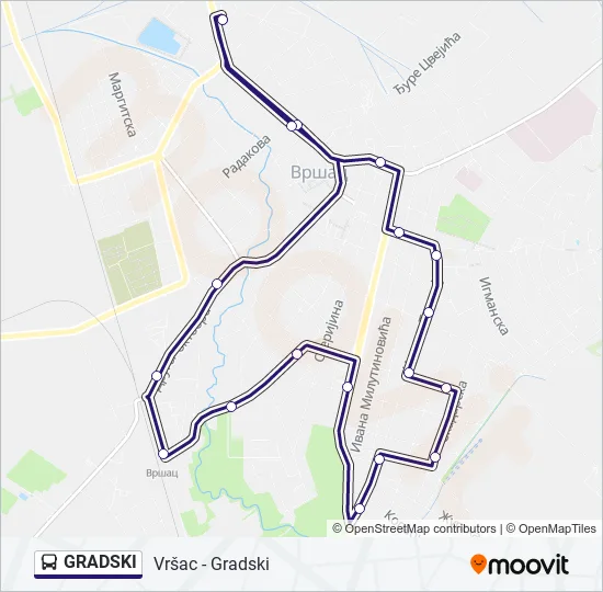 GRADSKI Bus Line Map