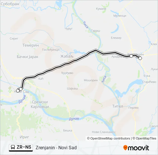 ZR–NS Bus Line Map