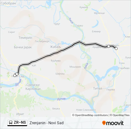 ZR–NS Bus Line Map
