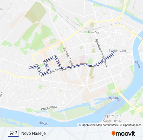 2 bus Line Map