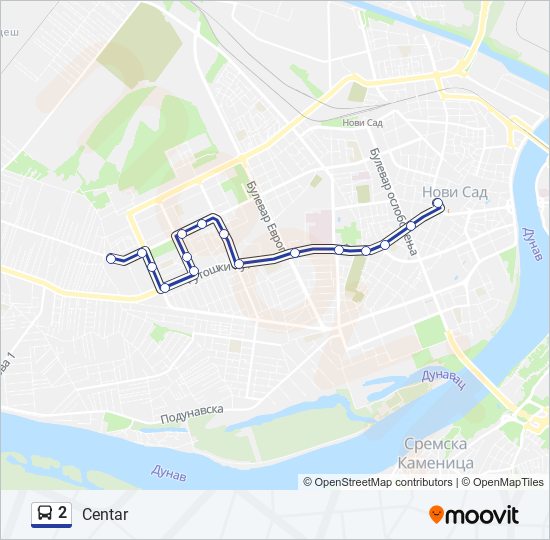 2 bus Line Map