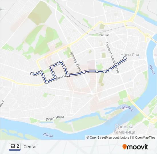 2 Bus Line Map