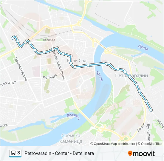 3 Bus Line Map