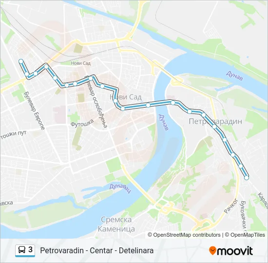 3 Bus Line Map