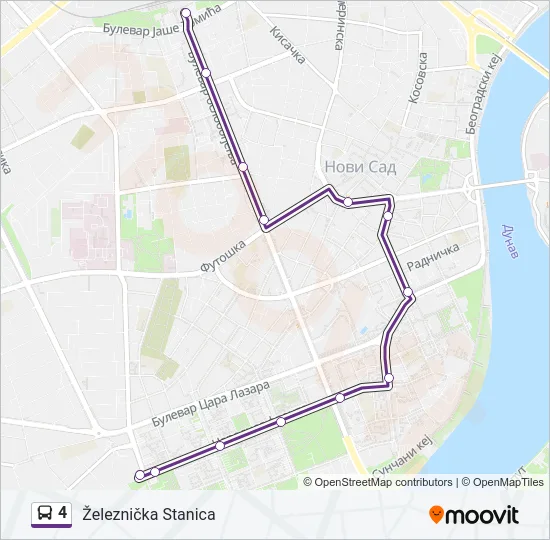 4 Bus Line Map