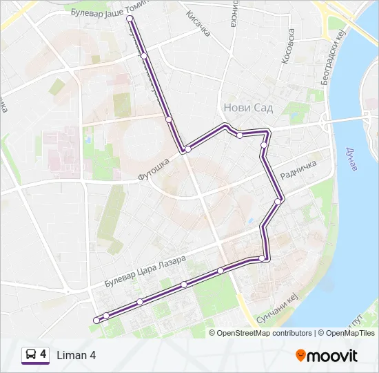 4 Bus Line Map