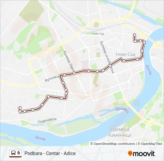 6 Bus Line Map