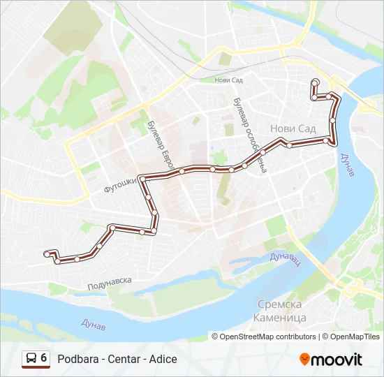 6 Bus Line Map