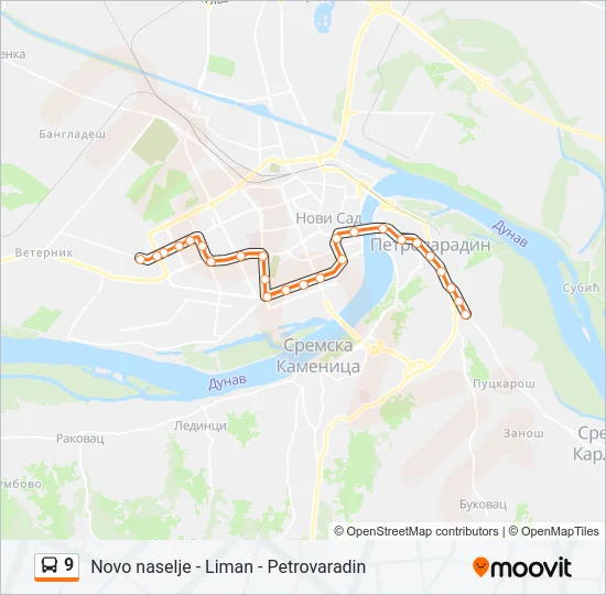 9 Bus Line Map