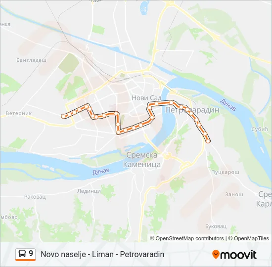 9 Bus Line Map
