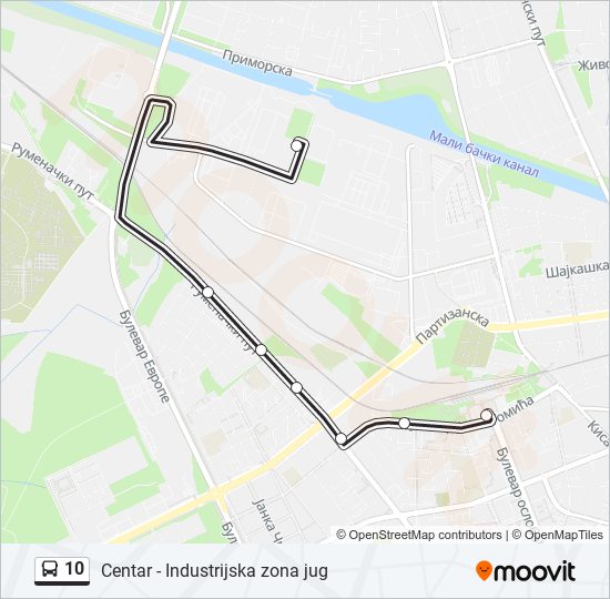 10 autobus mapa linije