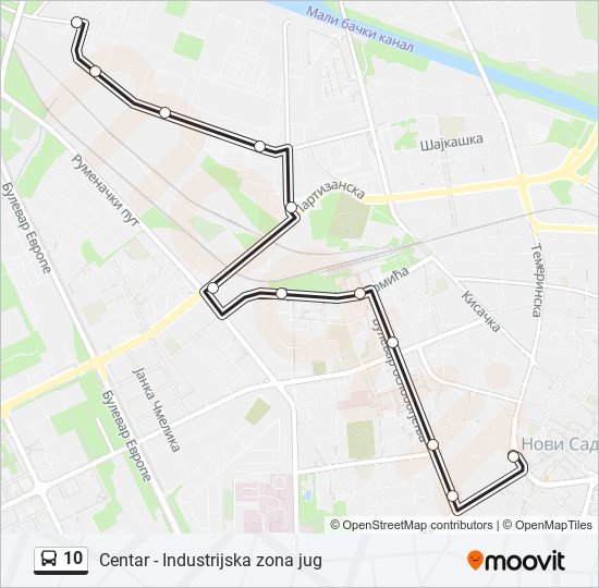 10 autobus mapa linije