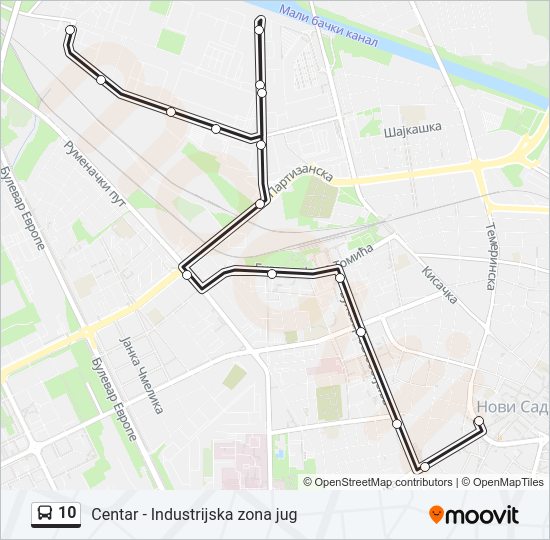 10 autobus mapa linije