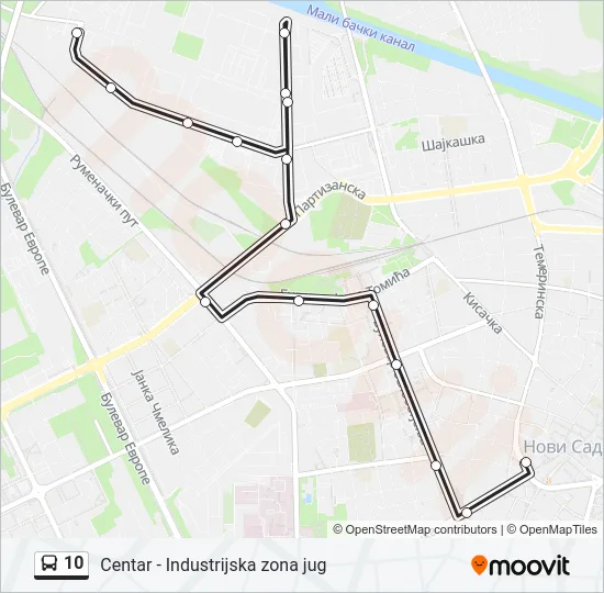 10 Bus Line Map