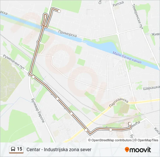 15 Bus Line Map