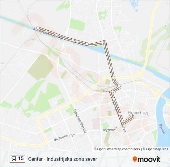 15 Bus Line Map