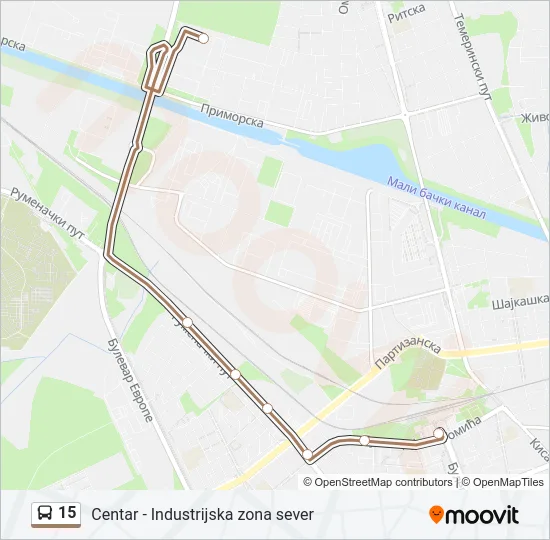 15 Bus Line Map