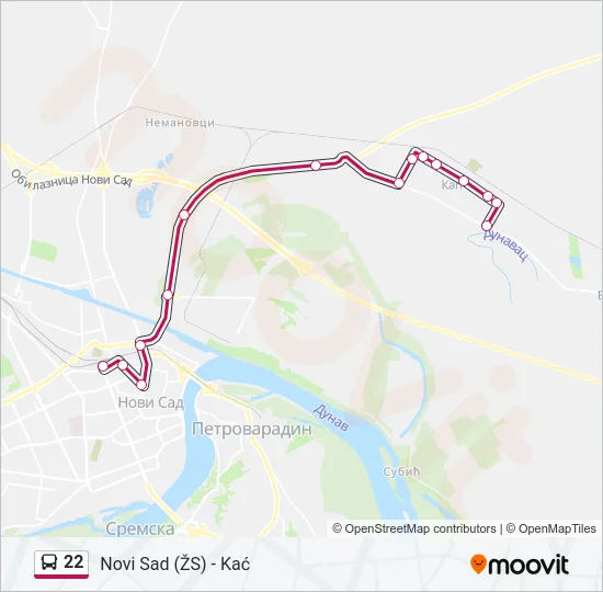22 Bus Line Map