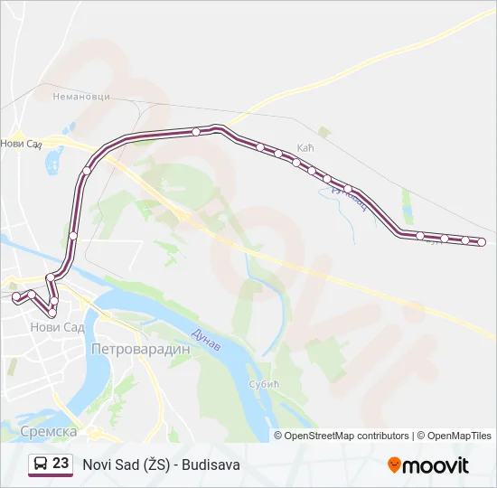 23 Bus Line Map