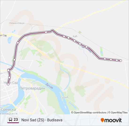 23 autobus mapa linije