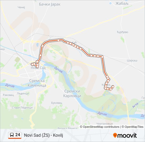 24 autobus mapa linije