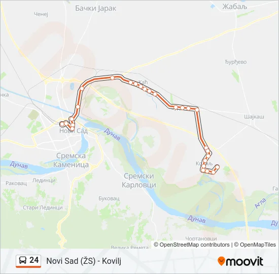 24 Bus Line Map