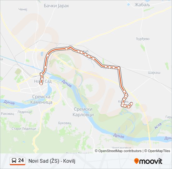 24 bus Line Map