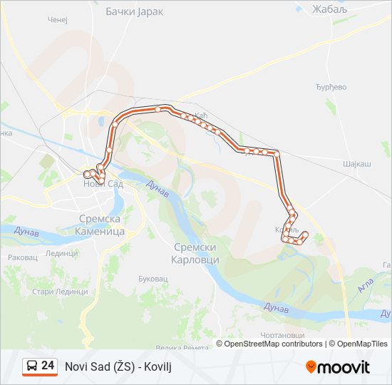 24 Bus Line Map