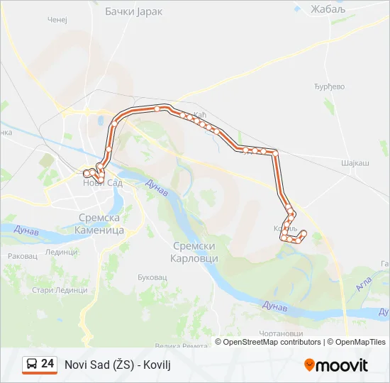 24 Bus Line Map
