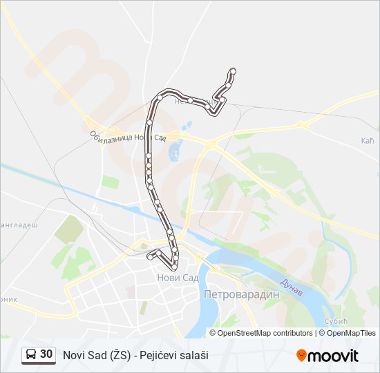 30 autobus mapa linije