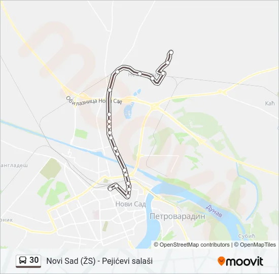 30 Bus Line Map