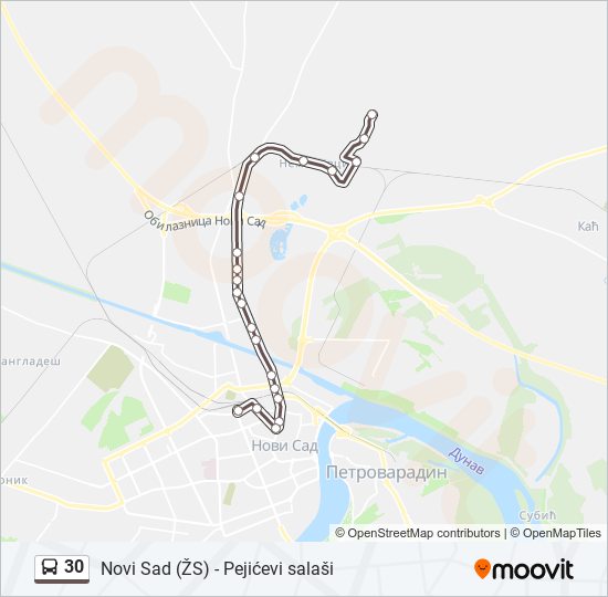 30 bus Line Map