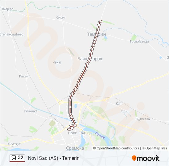 32 bus Line Map