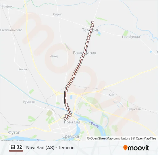 32 Bus Line Map