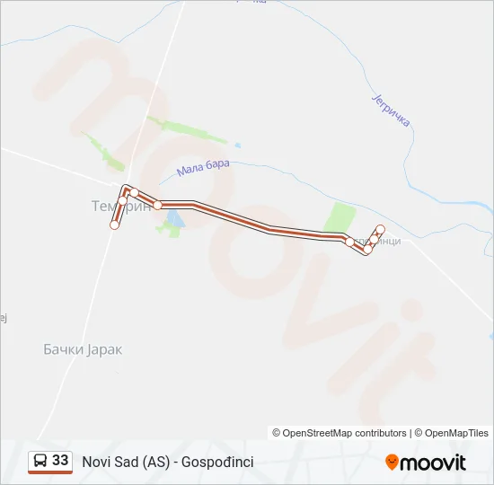 33 Bus Line Map