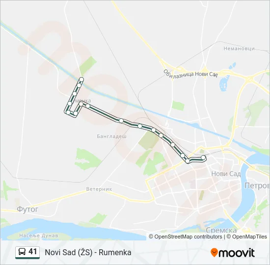 41 Bus Line Map