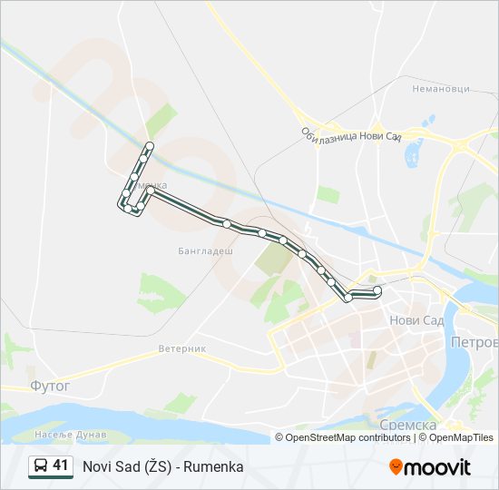 41 bus Line Map