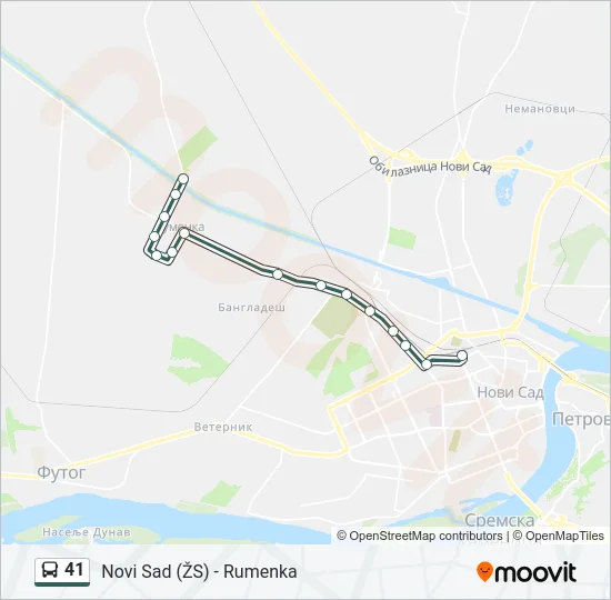 41 Bus Line Map