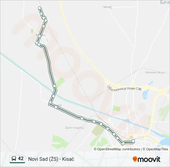 42 Bus Line Map