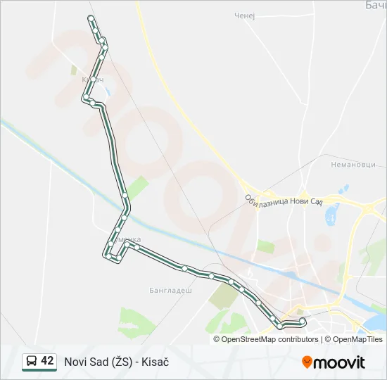 42 Bus Line Map