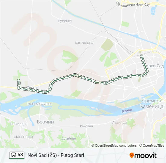 53 Bus Line Map