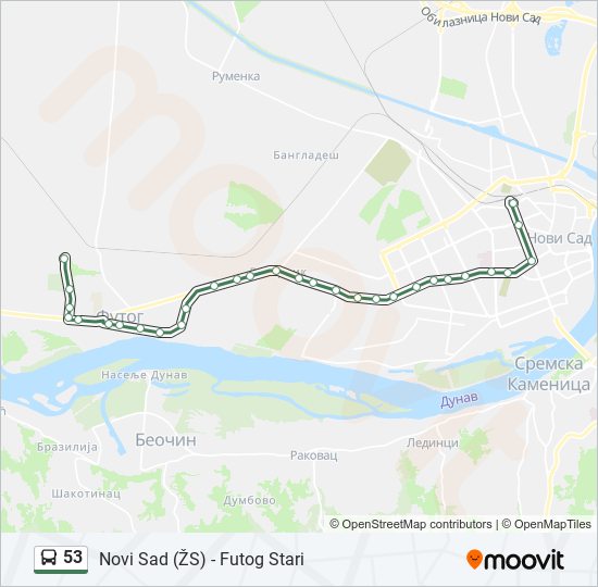 53 bus Line Map