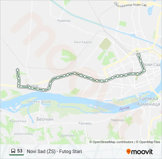 53 Bus Line Map