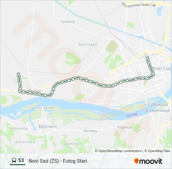53 Bus Line Map