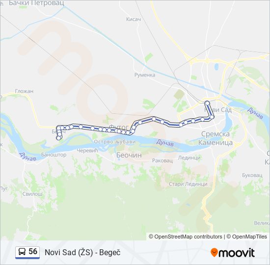 56 autobus mapa linije