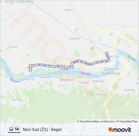 56 bus Line Map