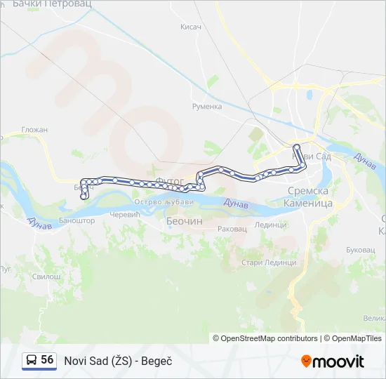 56 Bus Line Map