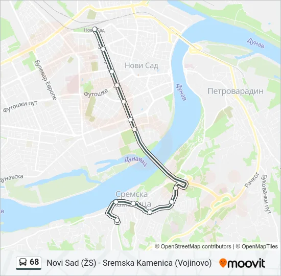 68 Bus Line Map