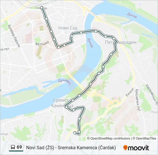 69 Bus Line Map